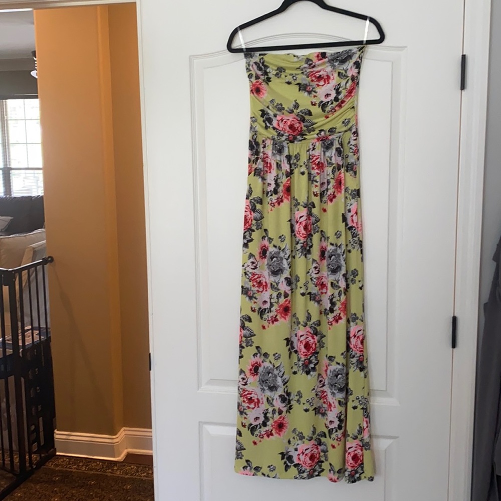 Strapless maxi dress